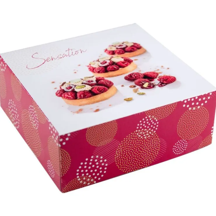 Boîtes pâtissières Pauline 40 x 40 cm Hauteur 8 cm (x 25)-Cerf Dellier Outlet