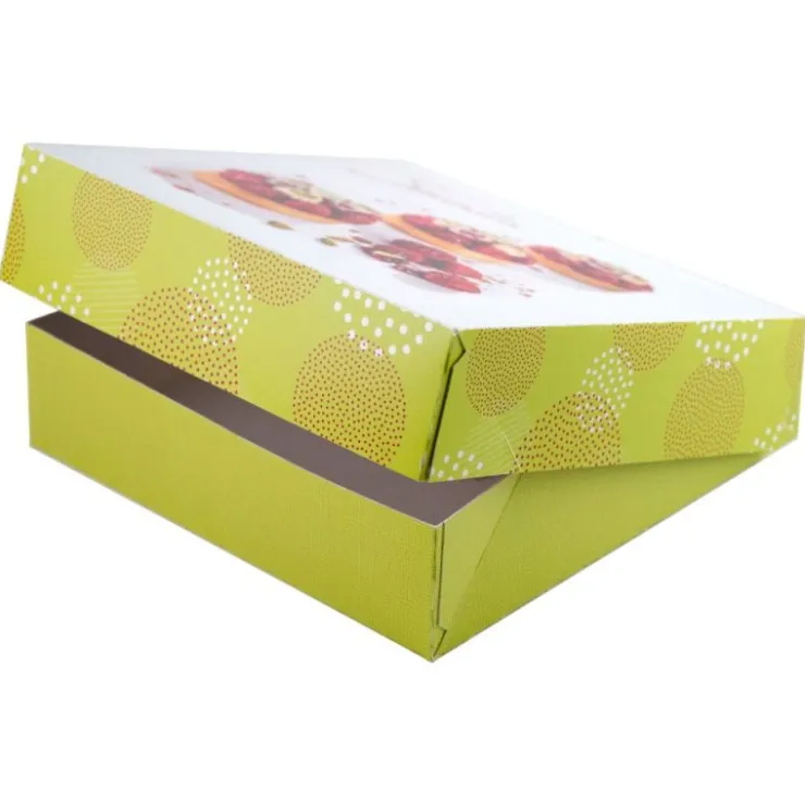 Boîtes pâtissières Pauline 26 x 26 cm Hauteur 5 cm (x 50)-Cerf Dellier Discount