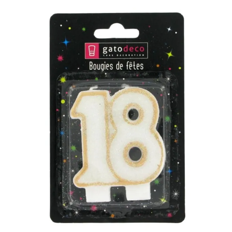 Bougie anniversaire 18 ans-Cerf Dellier Online