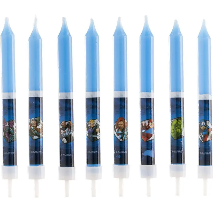 Bougie anniversaire Avengers (x 8)-Cerf Dellier Sale