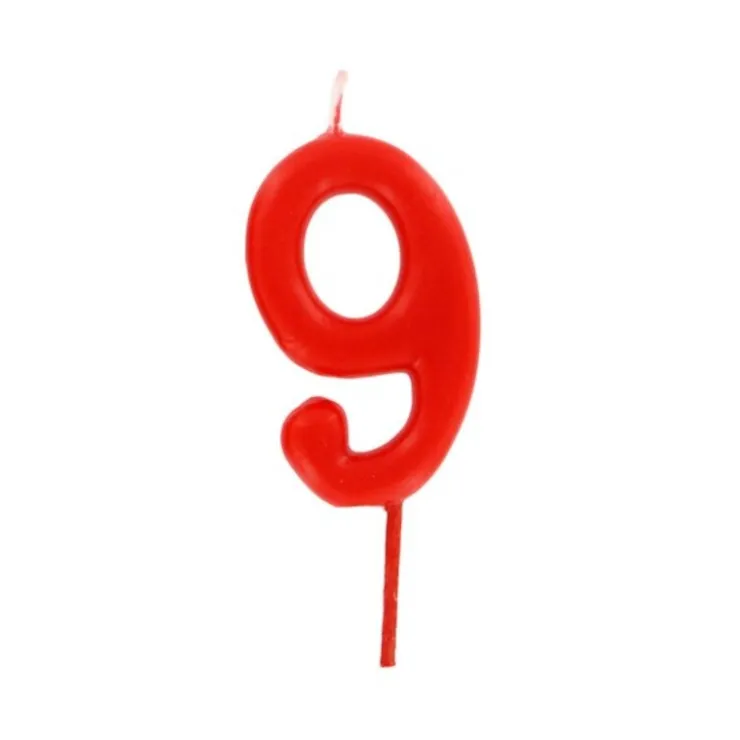 Bougie anniversaire chiffre 9 Rouge-Cerf Dellier Sale