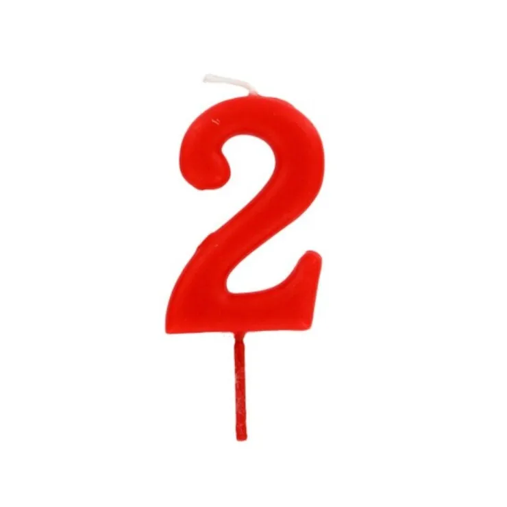 Bougie anniversaire chiffre 2 Rouge-Cerf Dellier Sale