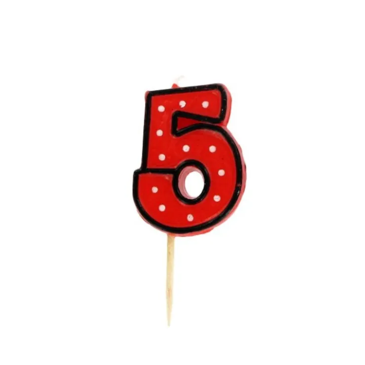 Bougie anniversaire chiffre Fête 5-Cerf Dellier Sale