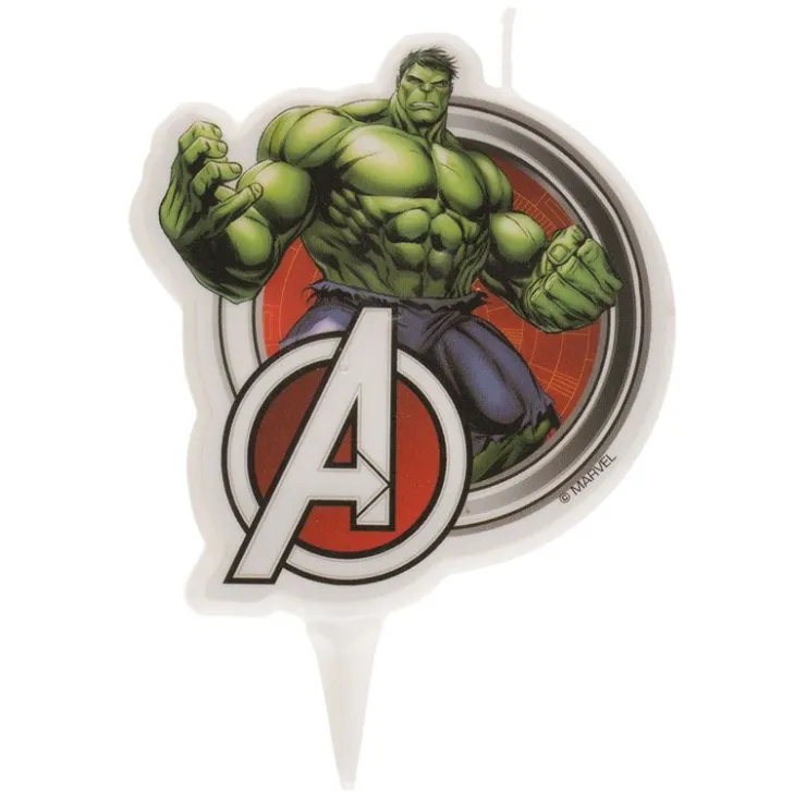 Bougie anniversaire 2D Hulk Avengers-Cerf Dellier Hot