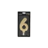 Bougie anniversaire dorée XXL chiffre 6-Cerf Dellier New