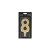 Bougie anniversaire dorée XXL chiffre 8-Cerf Dellier Discount