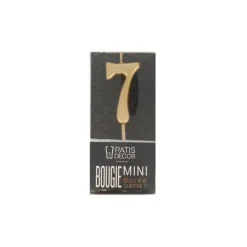 Bougie anniversaire dorée chiffre 7-Cerf Dellier Outlet
