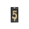Bougie anniversaire dorée XXL chiffre 5-Cerf Dellier Discount