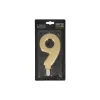 Bougie anniversaire dorée XXL chiffre 9-Cerf Dellier New