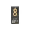 Bougie anniversaire dorée chiffre 8-Cerf Dellier Hot