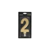 Bougie anniversaire dorée XXL chiffre 2-Cerf Dellier Outlet