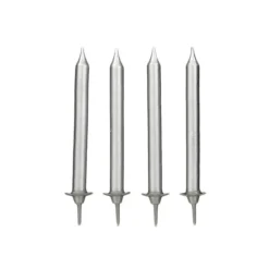 Bougie argentée (x 12)-Cerf Dellier Discount