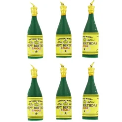 Bougie bouteille de champagne (x 6)-Cerf Dellier Best