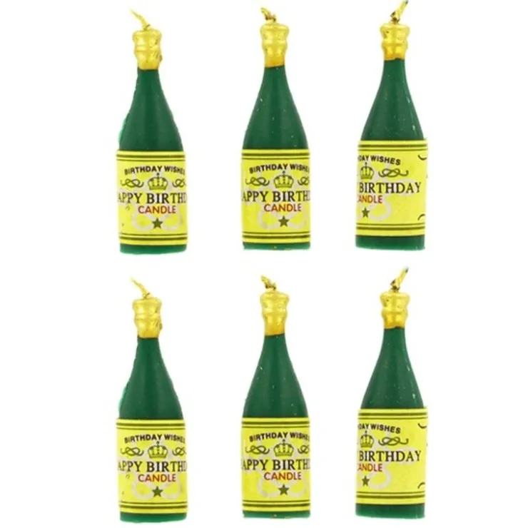 Bougie bouteille de champagne (x 6)-Cerf Dellier Best