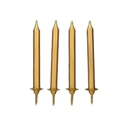 Bougie dorée (x 12)-Cerf Dellier Discount