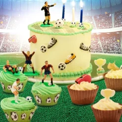Bougies + ballons de football (x 12)-Cerf Dellier Outlet