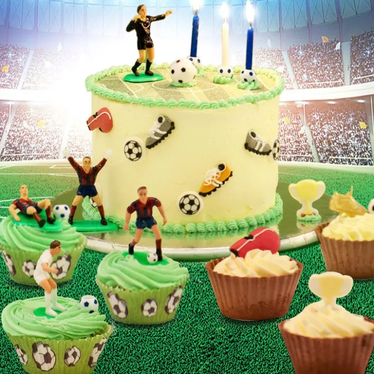 Bougies + ballons de football (x 12)-Cerf Dellier Outlet