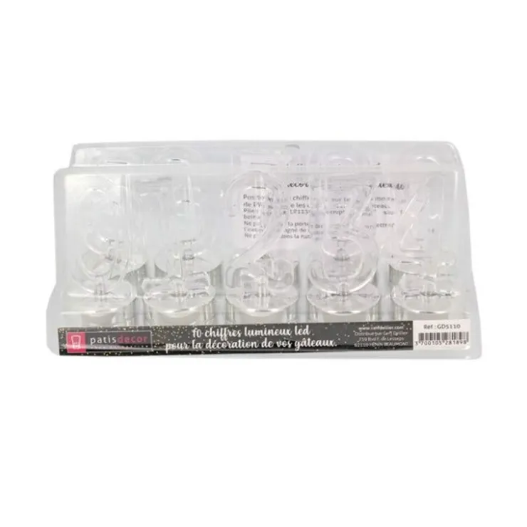 Bougies Chiffres 0 à 9 LED Patisdécor (x 10)-Cerf Dellier Sale