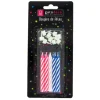 Bougies d'anniversaire 8 cm assorties (x 10)-Cerf Dellier Discount
