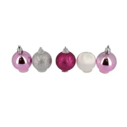 Boules de Noël sur pique assorties (x5)-Cerf Dellier Hot