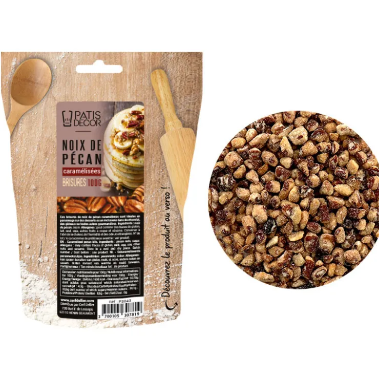 Brisures de noix de pécan caramélisées 100 g-Cerf Dellier Discount