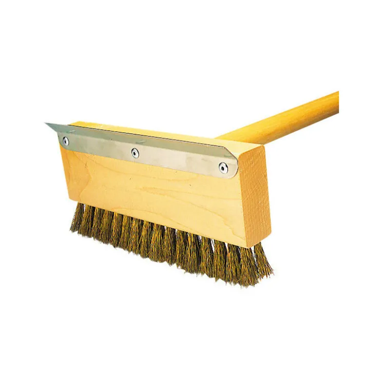 Brosse-grattoir à four 28 cm avec manche 1 m-Cerf Dellier
