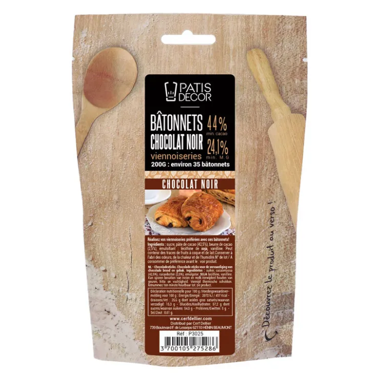 Bâtons boulangers en chocolat Barry 200 g-Cerf Dellier Online