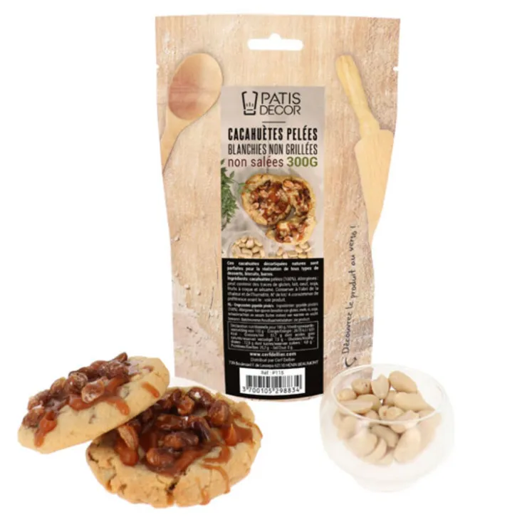 Cacahuètes pelées blanchies non grillées non salées 300 g-Cerf Dellier Best
