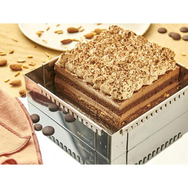 Cadre à entremets extensible inox carré 16 à 30 cm De Buyer-Cerf Dellier Clearance