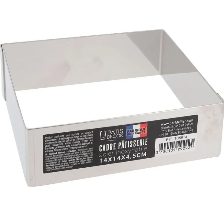 Cadre à mousse inox H 4,5 cm 14 x 14 cm-Cerf Dellier Sale