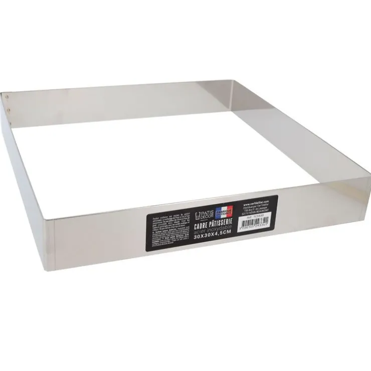 Cadre à mousse inox H 4,5 cm 30 x 30 cm-Cerf Dellier Clearance