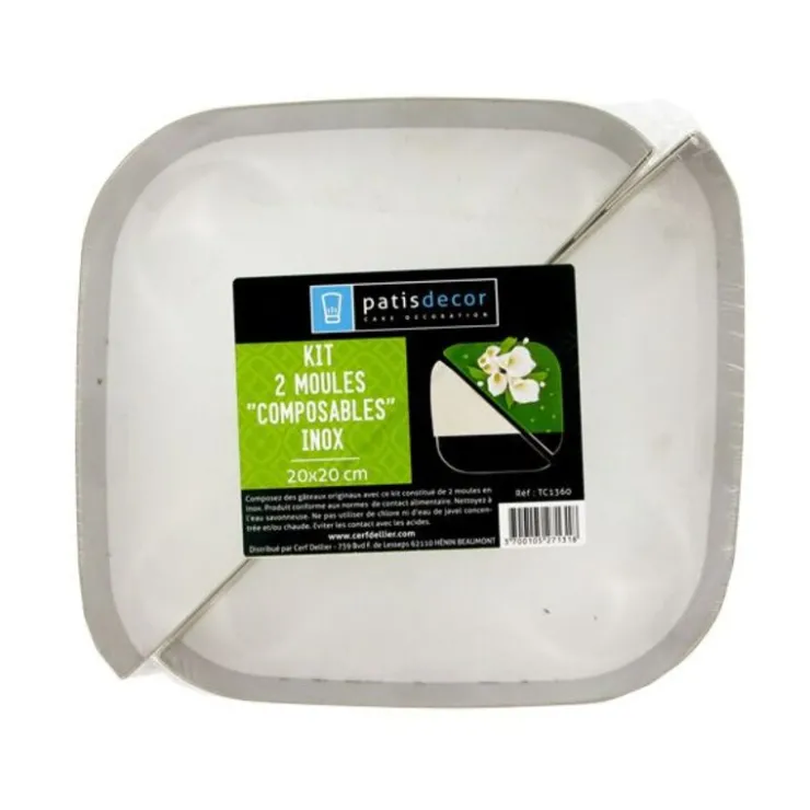 Cadre à patisserie modulable Twin 20 cm-Cerf Dellier Hot