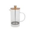 Cafetière à piston en verre couvercle bambou  - 600 ml-Cerf Dellier Online
