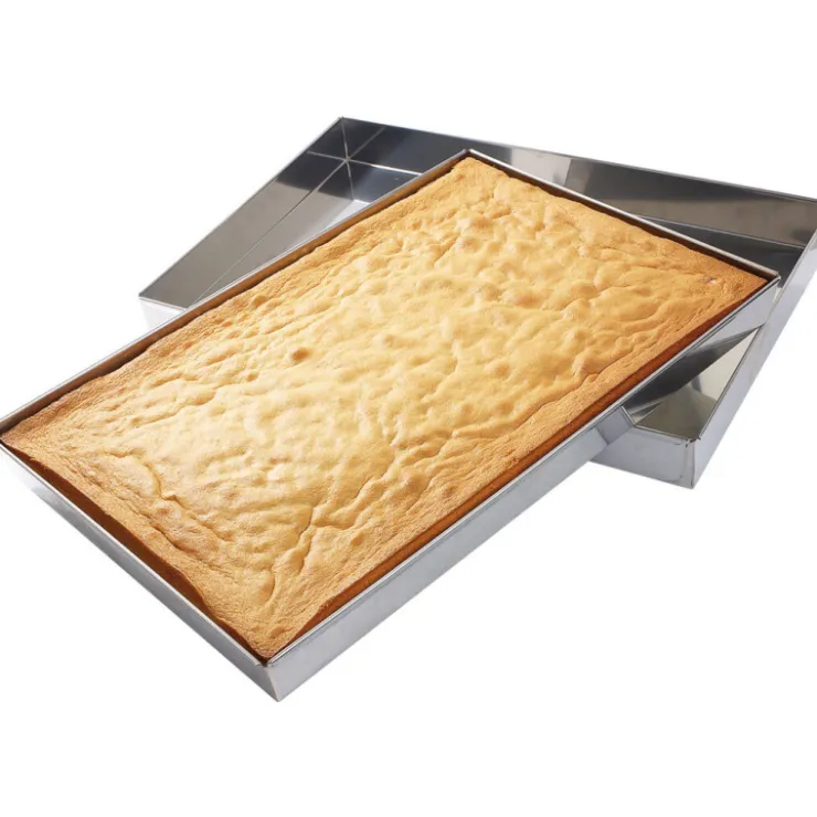 Caisse à génoise inox droite 60x40x5 cm-Cerf Dellier Best