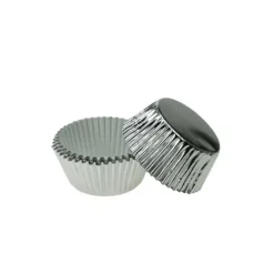 Caissettes cupcake argent (x30)-Cerf Dellier Discount