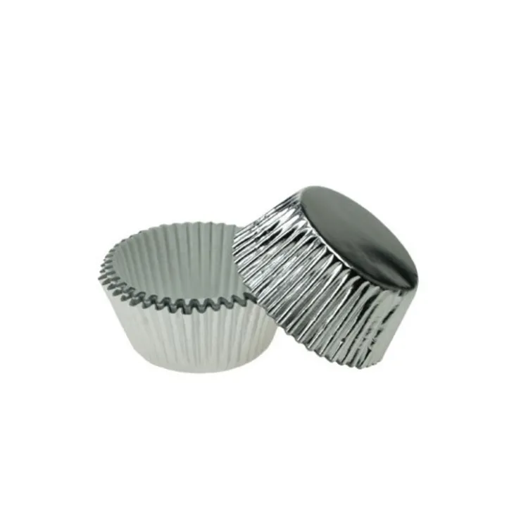 Caissettes cupcake argent (x30)-Cerf Dellier Discount