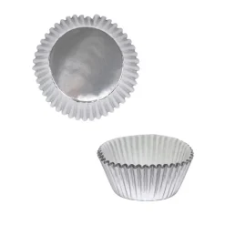 Caissettes cupcake argent (x30)-Cerf Dellier Discount