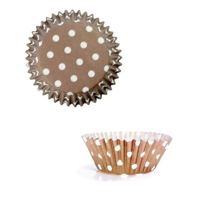 Caissettes cupcake chocolat à pois (x60)-Cerf Dellier Clearance