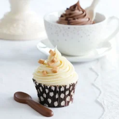 Caissettes cupcake chocolat à pois (x60)-Cerf Dellier Clearance