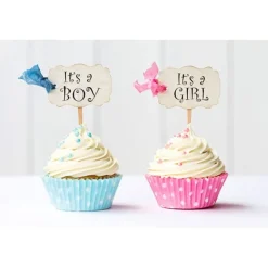 Caissettes cupcakes bleues à pois blancs (x50)-Cerf Dellier Hot