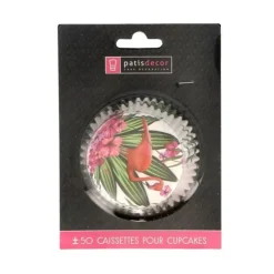 Caissettes cupcakes "Flamants roses" (x50)-Cerf Dellier Outlet