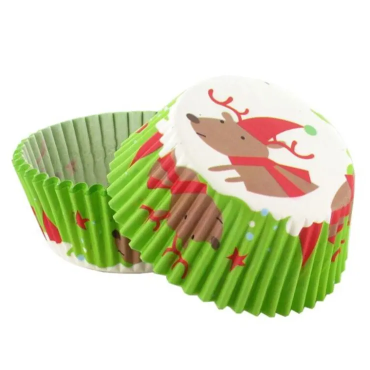 Caissettes cupcakes "Renne de Noël" (x50)-Cerf Dellier Best