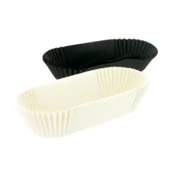 Caissettes de cuisson à éclair noires et blanches (x40)-Cerf Dellier Hot