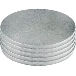 Cake Drums Ronds Argent Ø 45 cm (x5)-Cerf Dellier New