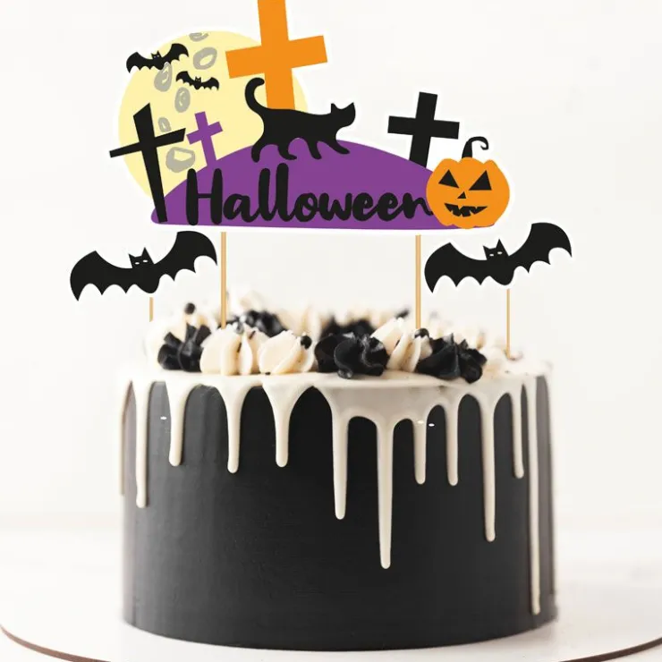 Cake topper assortis thème Halloween (x3)-Cerf Dellier Online
