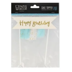 Cake topper banderole anniversaire-Cerf Dellier