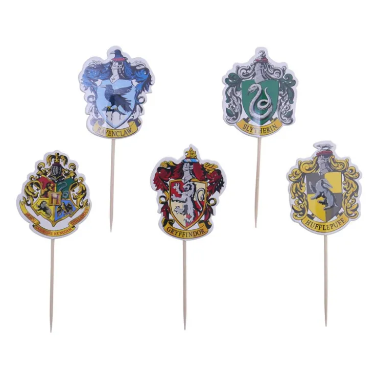 Cake topper blasons maisons Harry Potter (x6)-Cerf Dellier Online