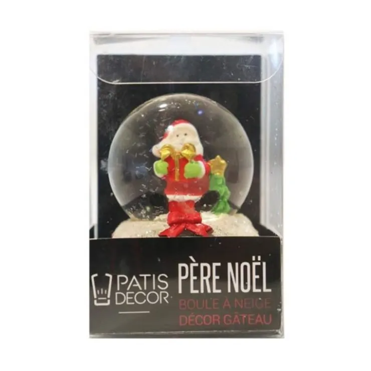 Cake Topper Boule à neige Père Noël-Cerf Dellier Discount