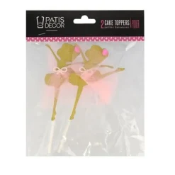Cake topper danseuse dorée (x 2)-Cerf Dellier