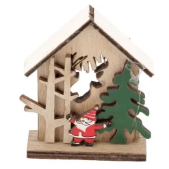 Cake topper en bois chalet de Noël-Cerf Dellier Sale